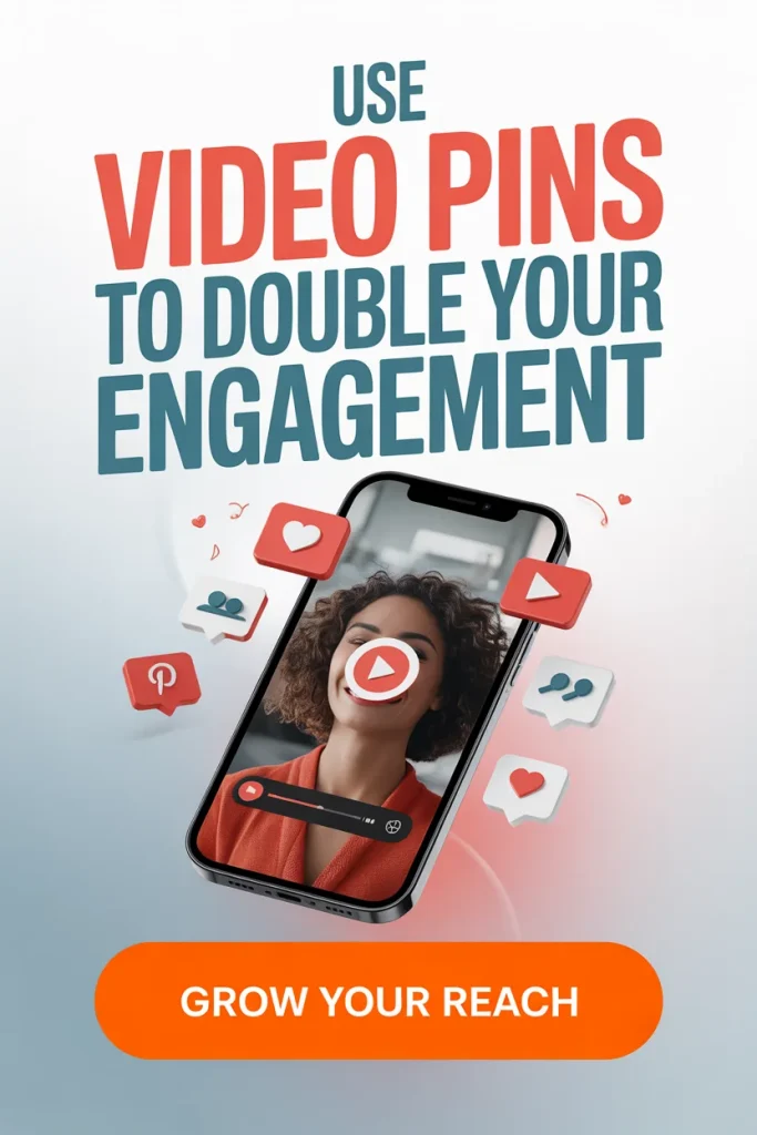 Engaging video pin design for increased audience interaction